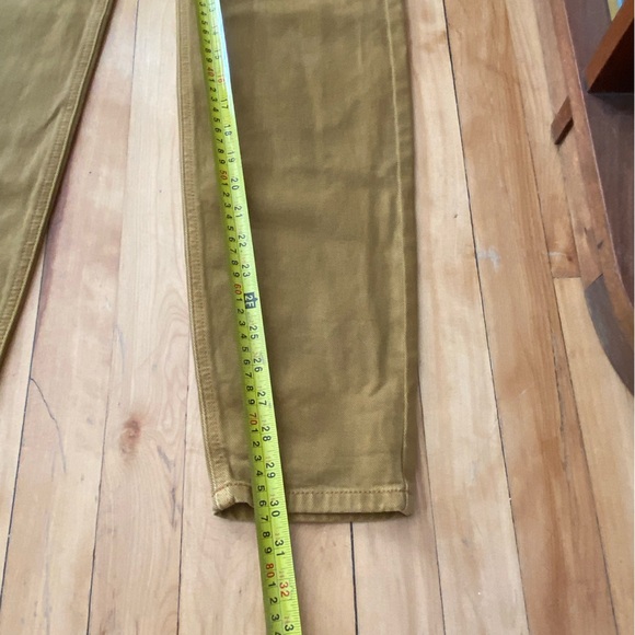 Chloe Stora Remi Paris Beige Tan Denim Pants 34X30 Actual 27X30 Tapered Leg - Picture 5 of 6